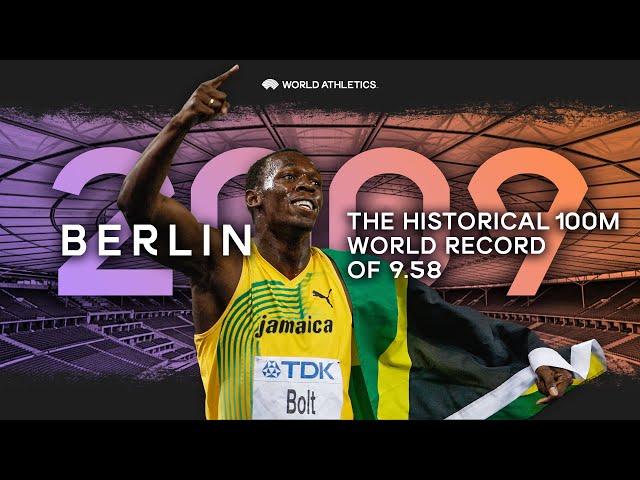 Usain Bolt's 100m world record in Berlin   | World Athletics Championships Berlin 2009