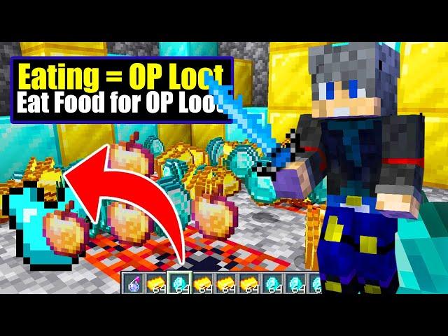 The Minecraft Eating food Give me OP Epic Items