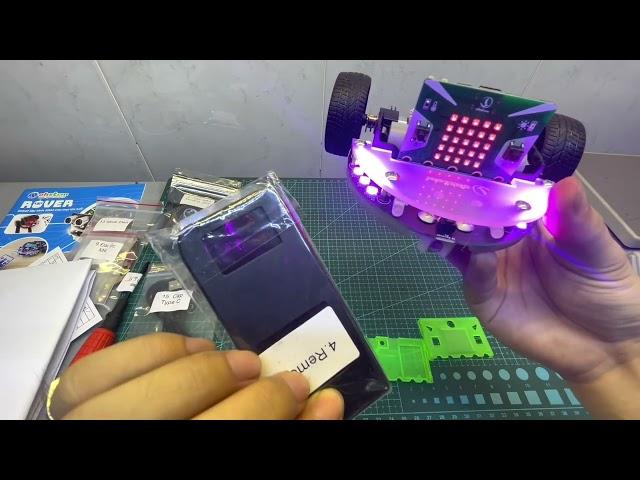 Xe lập trình học lập trình STEM với Yolo:Bit OhStem trên giống micro:bit, lập trình python.