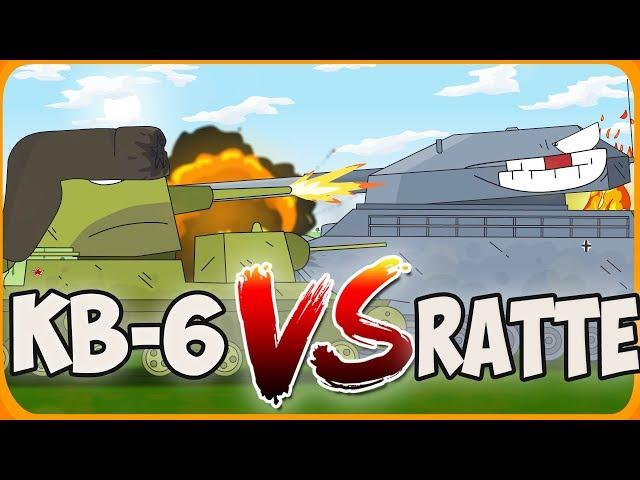 KV-6 VS RATTE - BATTLE OF MONSTERS Cartoons about tanks