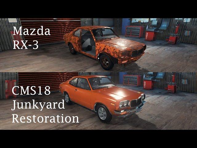 Mazda RX-3 - Junkyard Restoration Gameplay Timelapse - Car Mechanic Simulator 2018 CMS18