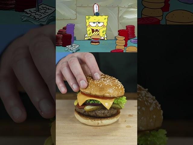 Spongebob's Krabby Patty Extra Onions One Crying Johnny, coming up! #spongebob #krabbypatty #burger