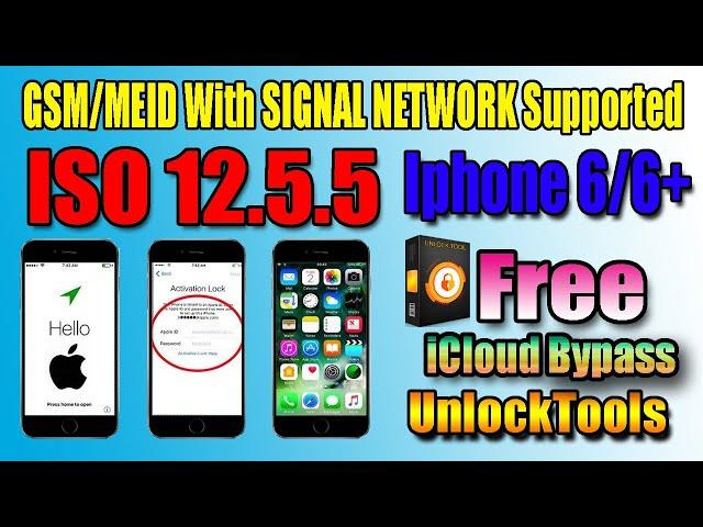 GSM/MEID without network Supported Iphone 6/6+ icloud Bypass Unlock tools