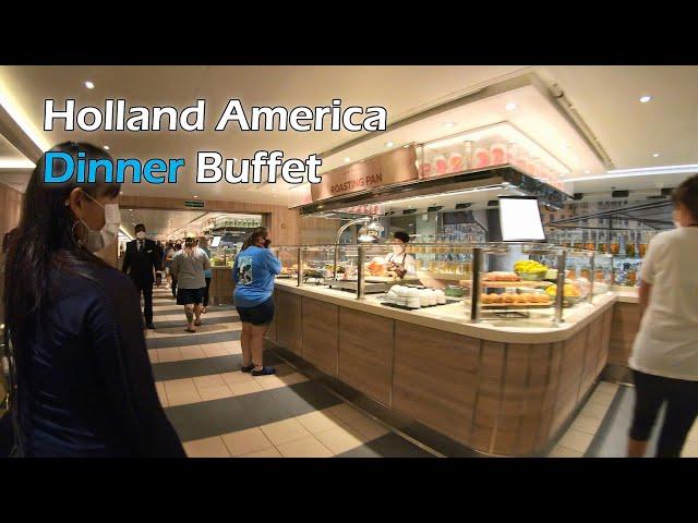 Holland America Dinner Buffet Food Tour (4K)