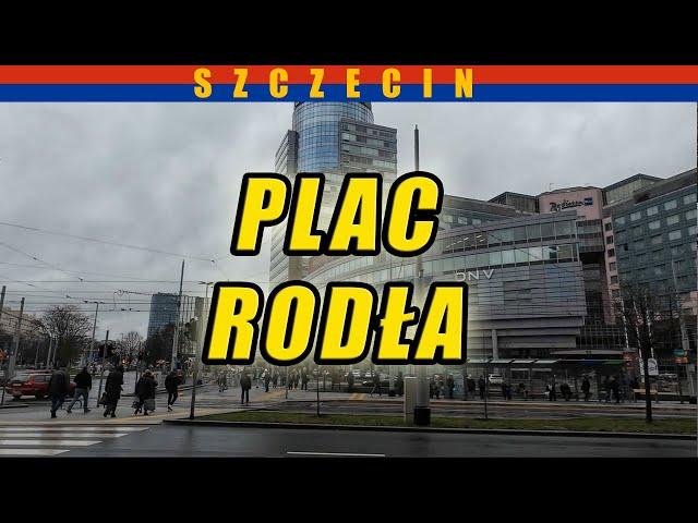 Plac Rodła - spacer wokół ważnego centrum komunikacyjnego Szczecina. Luty 2024.