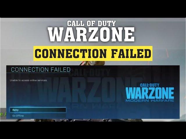 How to Fix Connection Failed on PS4 Call of duty Warzone & Modern Warfare