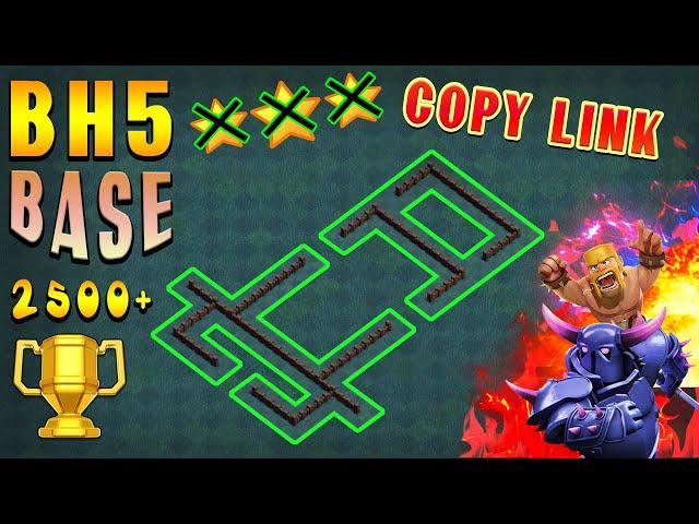 COC Best! Builder HaLL 5 (BH5) Base 2020 With Link | bh5 base layout Anti 1 star | Clash of Clans