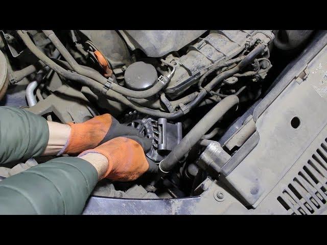 Снятие и установка генератора на Volkswagen Tiguan 2,0 Фольксваген Тигуан 2009 год