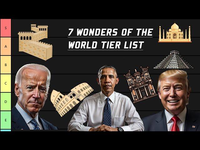 PRESIDENTS RANK 7 WONDERS OF THE WORLD