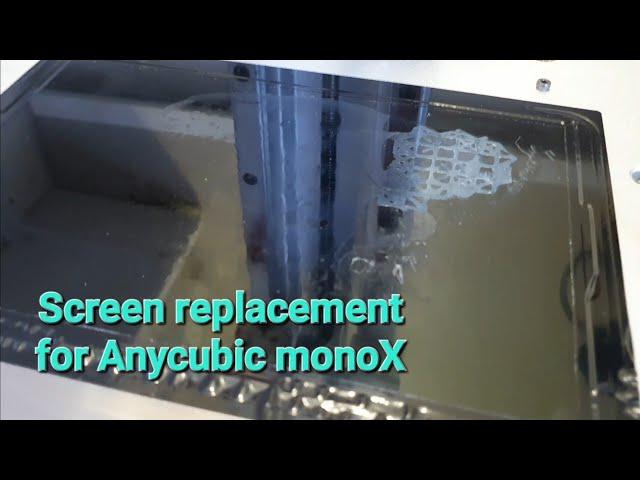 Восстановление 3D принтера Anycubic MonoX. Неудачная замена поляризатора, замена всего экрана.