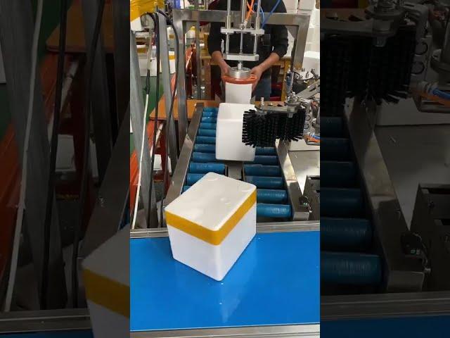 Automatic foam box tape sealing closing machine