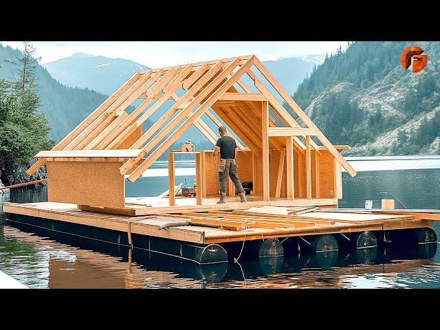 Man Spends 200 Days Building Amazing Wood Cabin | Start to Finish Build by @Mrhuubushcraft