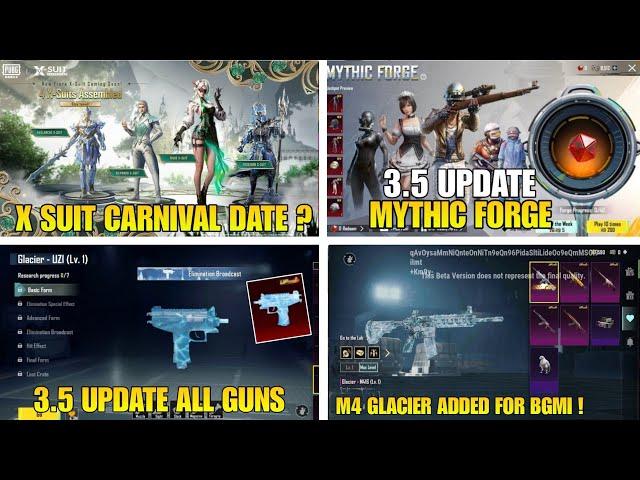  Bgmi M416 glacier is Back | Next Mythic Forge New Leaks | Next X Suit Leaks  | All Upgradeble Guns