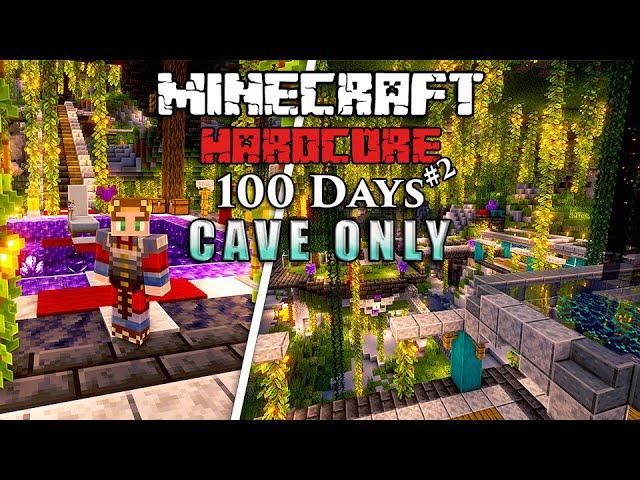 I Survived 100 Days IN A CAVE ONLY WORLD in Minecraft Hardcore! (#2)