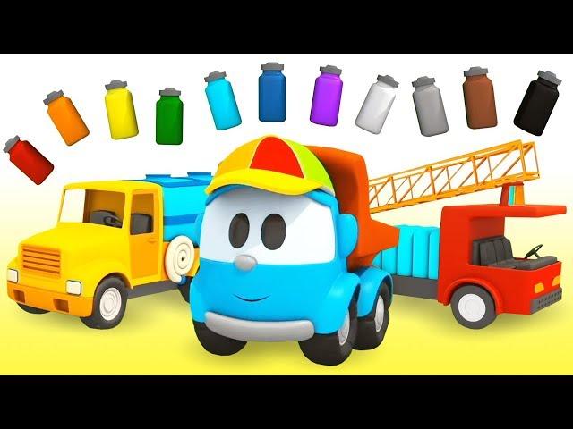 Leo the truck kids cartoons: Learn colors & vehicles for kids