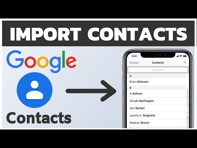 How to Import Google Contacts to iPhone || Import Contacts From Gmail to iPhone