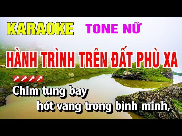 Karaoke Hành Trình Trên Đất Phù Xa Tone Nữ Nhạc Sống Dễ Hát | Nguyễn Linh