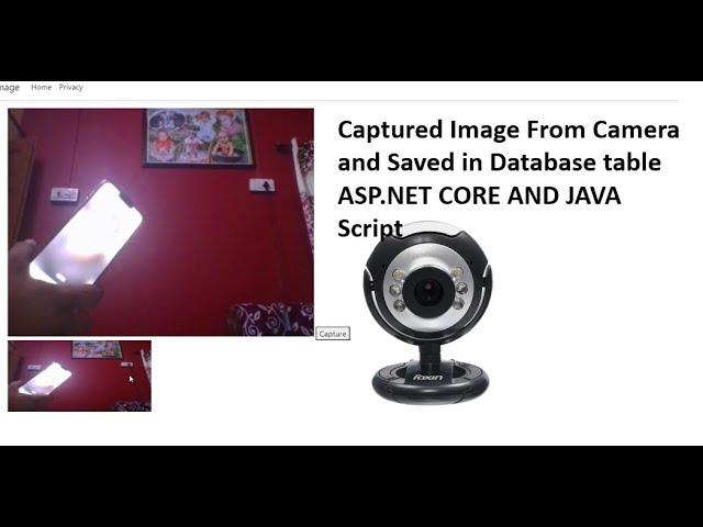 Capture Image from Camera and upload it in Database table ASP.NET CORE