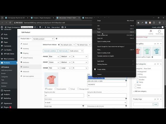Import Woocommerce Products From CSV