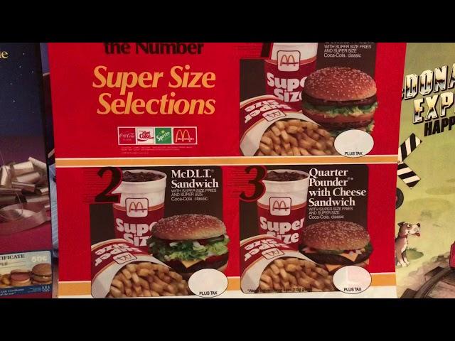 McDonald’s Super Size Selections (1988) Translite Menu 1980s 80sThen80sNow