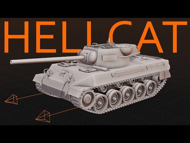 Modeling a Hellcat in 10 Minutes | Blender Tank Hard Surface Modeling Tutorial (Arijan)