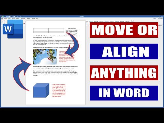 How to Move or Align Anything in Word | Microsoft Word Tutorials