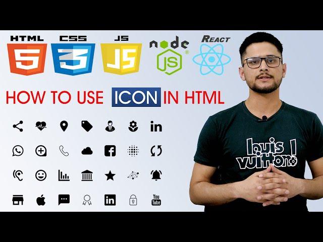 How To use  Icons in HTML Website | Download Font Awesome Complete Tutorial  2023 In Hindi |