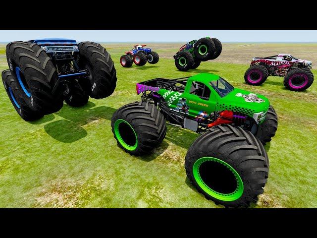 Bigfoot Truck Grave Digger Freestyle with Obstacle Course BeamNG Game