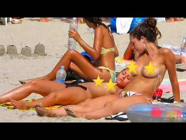 ️Girls Beaches  Topless Beach Walk Vacation Topless Women 4k #topless #toplessbeach #Topløse