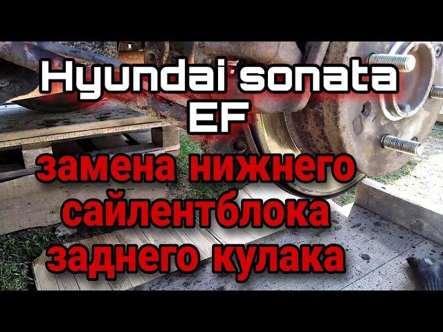 замена нижнего сайлентблока заднего кулака хендай соната еф