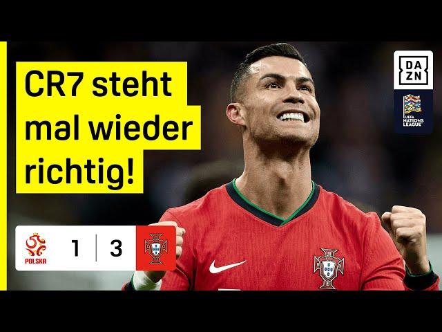 Leao zaubert, CR7 trifft! Portugal schlägt Lewy & Co.: Polen – Portugal | UEFA Nations League | DAZN