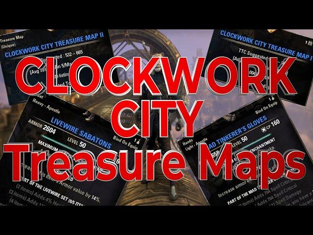 Where to find Clockwork City Treasure Map 1 and 2! ESO Treasure map 2020 (Livewire set, tinkerer set