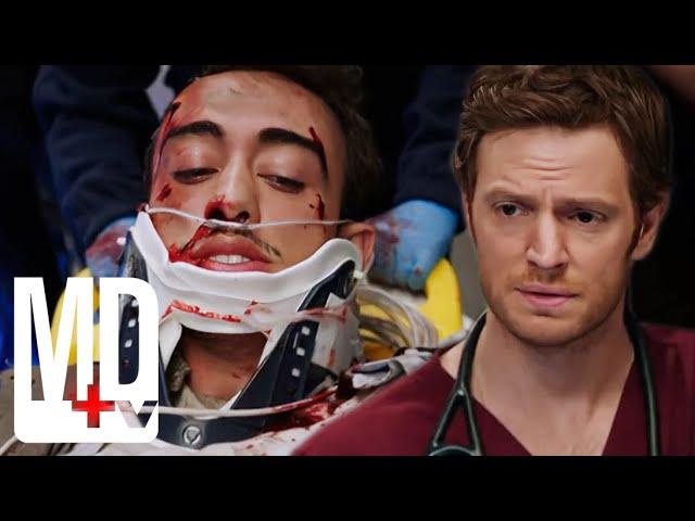 Badly Wounded Refugee Student, Victim of a Hit and Run | Chicago Med | MD TV