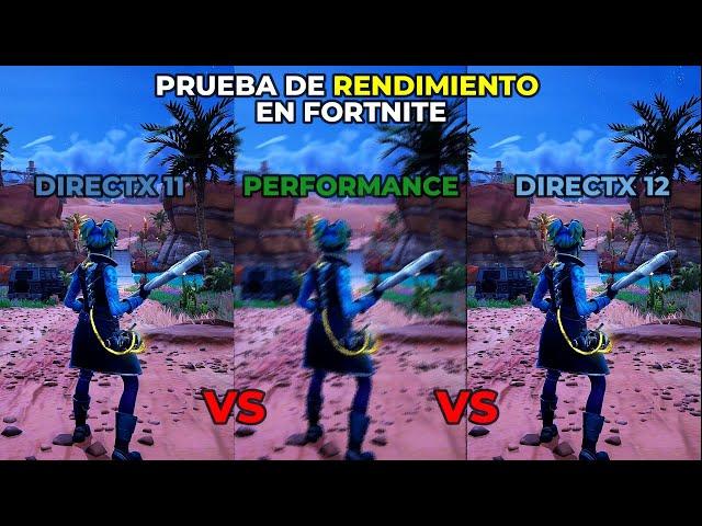 PRUEBA DE ALTO RENDIMIENTO EN FORTNITE! DIRECTX 11 VS DIRECTX12 VS PERFORMANCE!! CUAL DA MAS FPS?