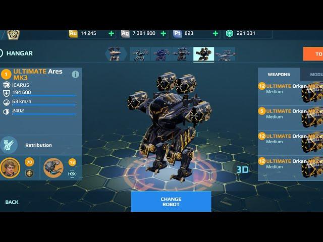 Ultimate Ares Orkan | War Robots Gameplay