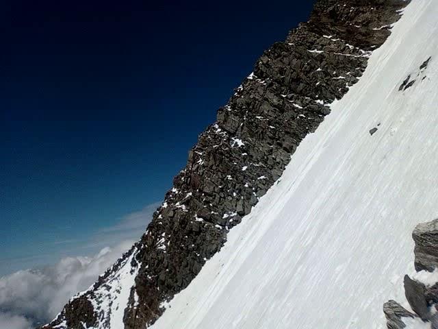 Epic Fall the Grand Couloir,Гранд Кулуар - падение.Монблан