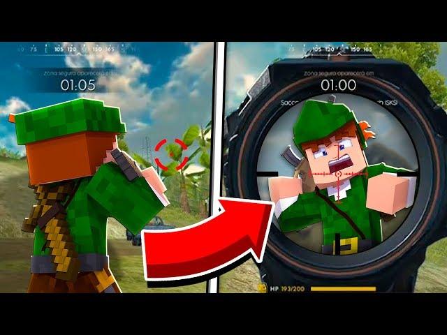 DESAFIO DE FREE FIRE NO NOVO MAPA DO MINI WORLD!! QUEM GANHOU O X1 ?