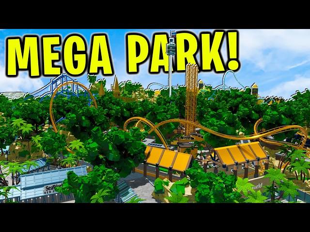 I Visited a SEA WORLD Mega Park In Theme Park Tycoon 2! 