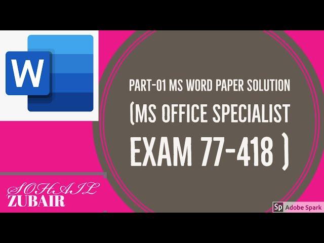 MS Office Specialist Exam 77-418 by tech solo soft