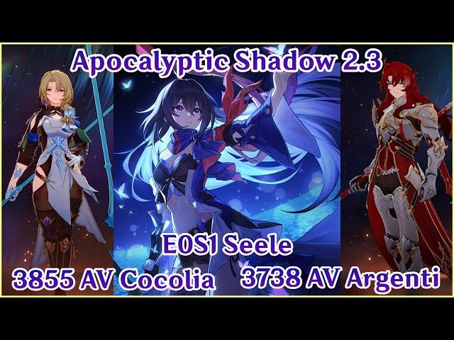 【HSR】Apocalyptic Shadow 2.3 - E0S1 Seele Gameplay Showcase | 3855 AV Cocolia & 3738 AV Argenti!
