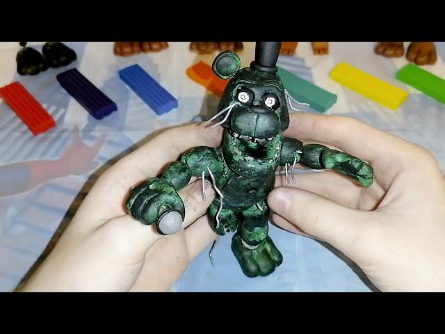 How to make Freddie FNAF out of plasticine, animatronics phantom Freddie./Freddy's Phantom.