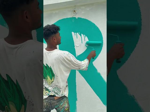 Wall painting green collor fast cort #wallpaiting #art