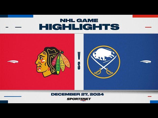 NHL Highlights | Blackhawks vs. Sabres - December 27, 2024