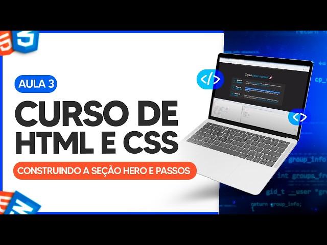 Construindo a Seção Hero e Passos - Projeto Front-end (HTML, CSS e Javascript) [Aula 3/7]