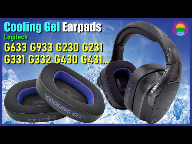 Cooling Gel Earpads for Logitech G633 G933 G230 G231 G331 G332 G430 G431 G432 G930 Gaming Headset