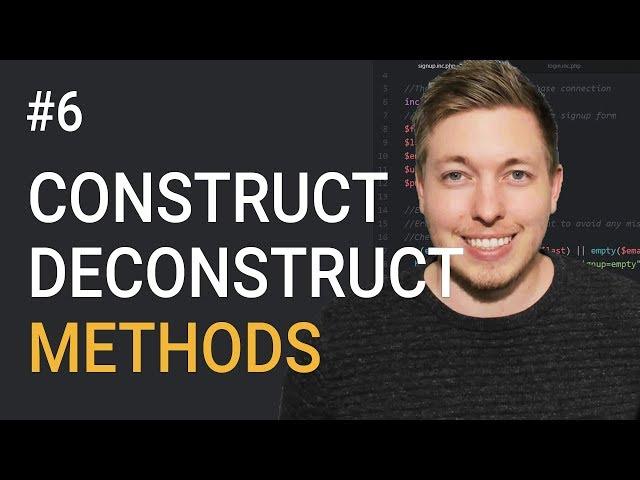 6: Constructors and Destructors in OOP PHP | Object Oriented PHP Tutorial For Beginners | mmtuts