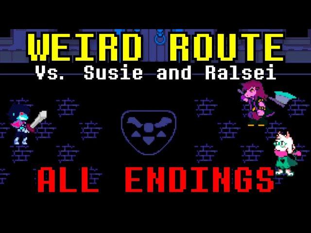 Vs. Susie and Ralsei Genocide/Weird Route Battle Fangame: ALL ENDINGS