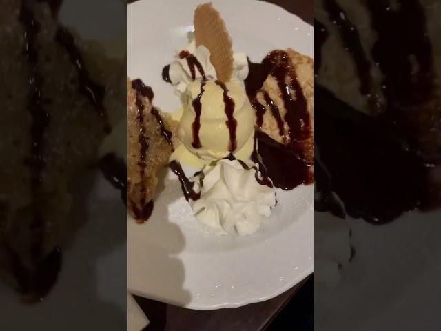 Delicious Dessert Crêpes with Chocolate Vanilla Icecream & Whipped Cream #trending #viralvideo #yum