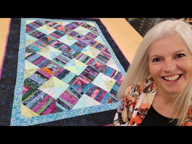 USE ANY SIZE SCRAPS!?! Donna's FREE "scrappy lattice" Quilt!