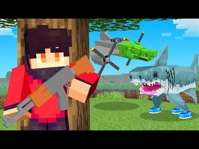 I Used GUNS vs ITALIAN BRAINROT in Minecraft!